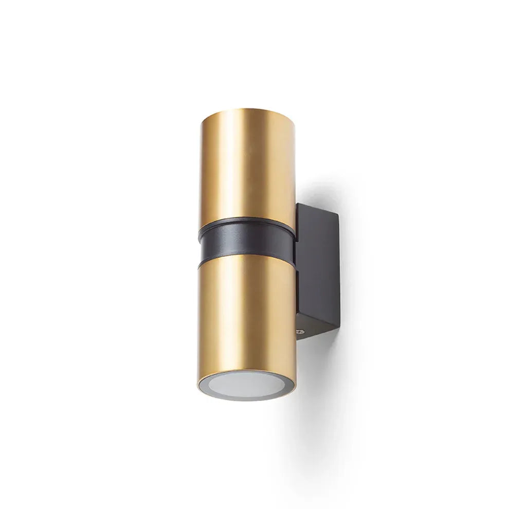 Buiten Wandlamp Mano – Luxe Up & Down Wandverlichting in Goud/Zwart (IP54)