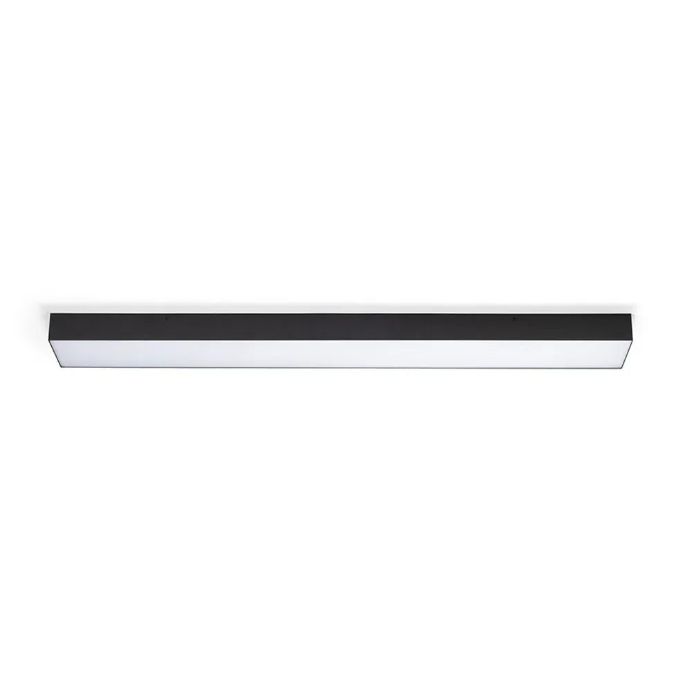 Plafondlamp Larisa – strakke lineaire designlamp in zwart
