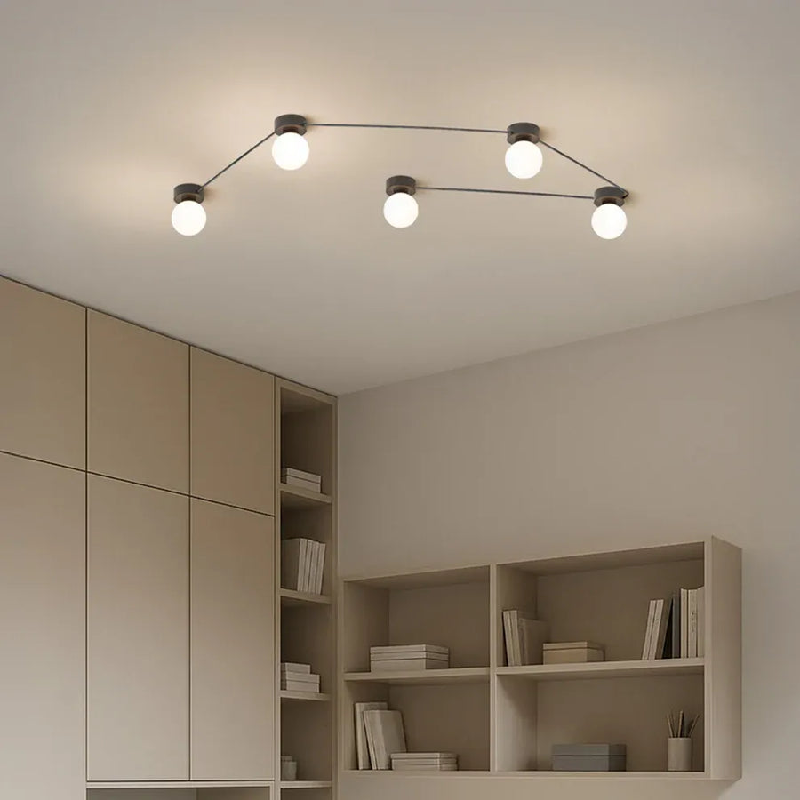 Plafondlamp Vela – moderne designlamp met speelse lijnen