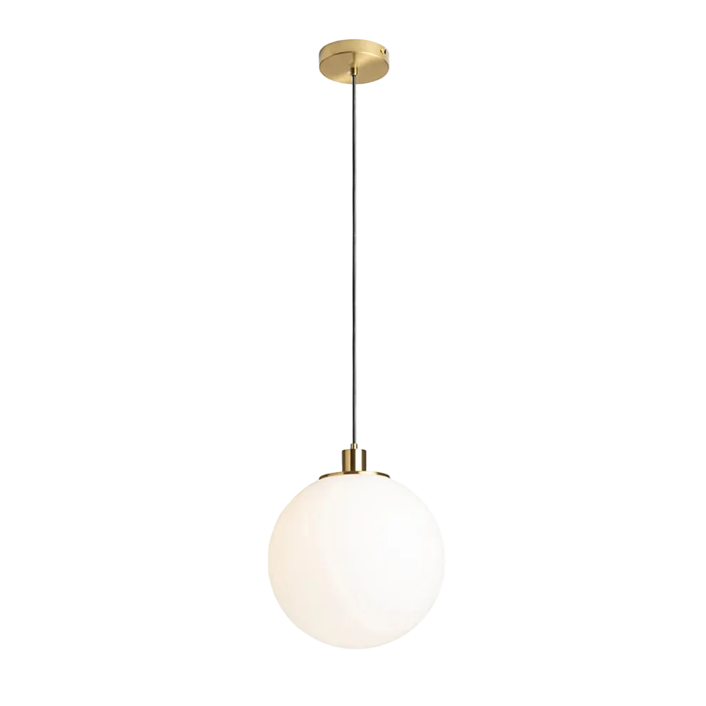 BOULDER hanglamp opaalglas/geborsteld messing