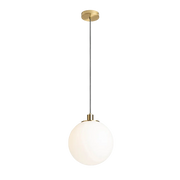 BOULDER hanglamp opaalglas/geborsteld messing van Rendl Light Studio