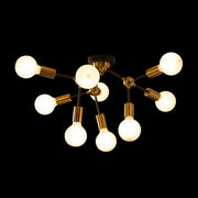 ARTEMIA 9 plaf Moderne 10-lichts plafondlamp goud/zwart – speels design