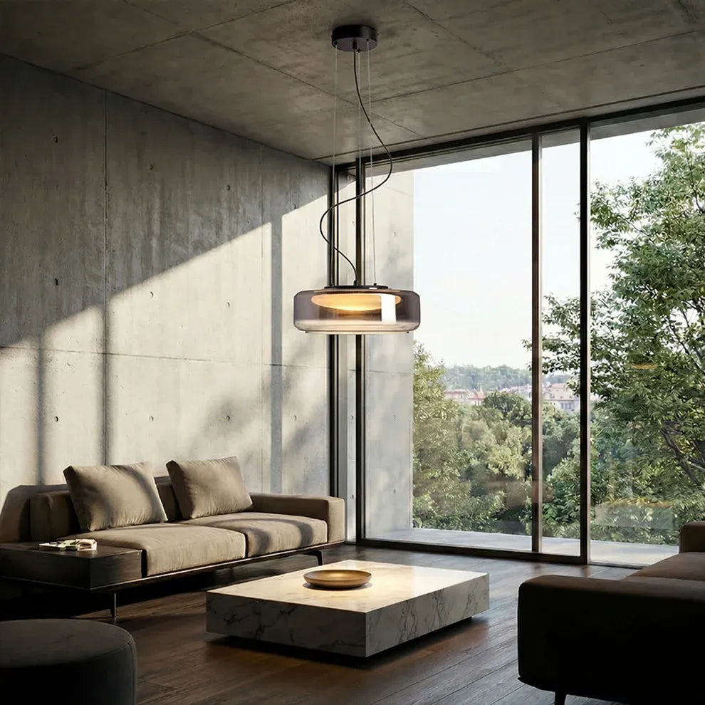 Naomi 35 - Moderne hanglamp met smoke glas van Rendl Light Studio
