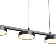 ARETHA IV Moderne 4-lichts LED hanglamp zwart – strak en minimalistisch