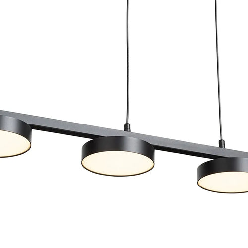 ARETHA IV Moderne 4-lichts LED hanglamp zwart – strak en minimalistisch