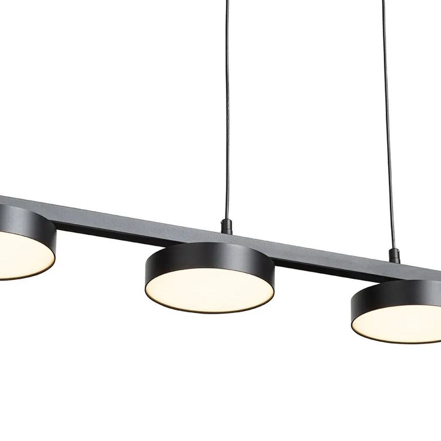 ARETHA IV Moderne 4-lichts LED hanglamp zwart – strak en minimalistisch