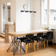 ARETHA IV Moderne 4-lichts LED hanglamp zwart – strak en minimalistisch