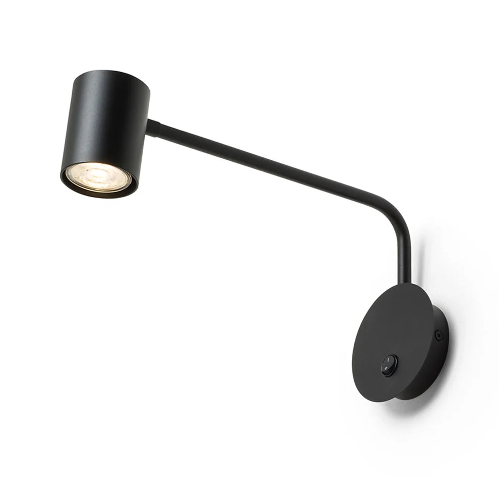Wandlamp FILIP met arm - Zwart - Wit van Rendl Light Studio