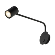 Wandlamp FILIP met arm - Zwart - Wit van Rendl Light Studio