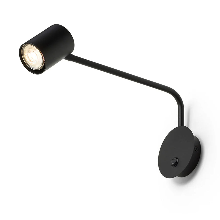 Wandlamp FILIP met arm - Zwart - Wit van Rendl Light Studio