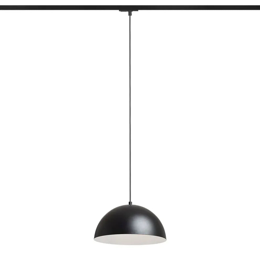 GLADYS 30 1-fase rail hanglamp zwart – moderne koepel hanglamp