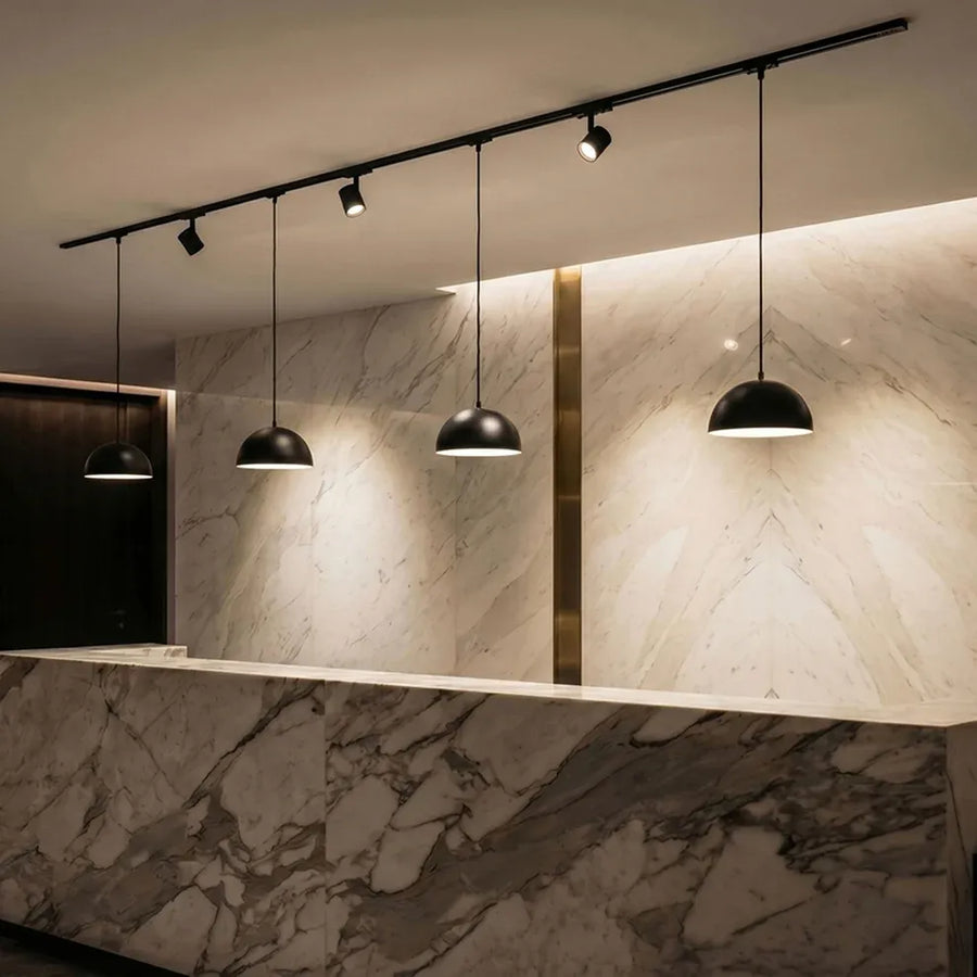 GLADYS 30 1-fase rail hanglamp zwart – moderne koepel hanglamp