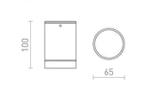 Sammy  plafondspot grijs IP54